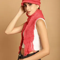 LOOM LEGACY Women Winter Woollen Stole With Cap image 3