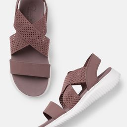 Skechers Women Mauve Open Toe Flats-picture-37