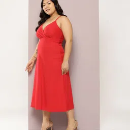Qurvii+ Plus Size Fit & Flare Midi Dress image 3