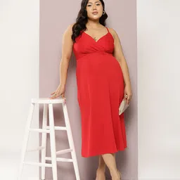 Qurvii+ Plus Size Fit & Flare Midi Dress image 5