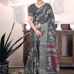 KALINI Floral Printed ZariSaree image 5