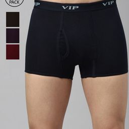 VIP Men Pack Of 4 Assorted Pure Cotton Long Trunks PUNCHPO4_95-picture-34