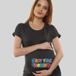 SillyBoom Women Charcoal Printed T-shirt-picture-35