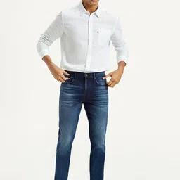 Levis Men Slim Fit Mid-Rise Light Fade Stretchable Jeans image 5