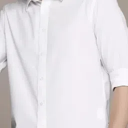 SAB Bags Men Slim Fit Solid Spread Collar Cotton Casual Shirt image 2