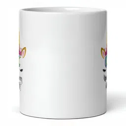 Mr UVD White & Black Typography Printed Ceramic Glossy Mug - 350 ml image 3