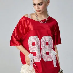 StyleCast Women Typography V-Neck T-shirt-picture-18