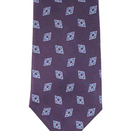 The Tie Hub Men Geometric Printed Pure Silk Broad Tie image 4