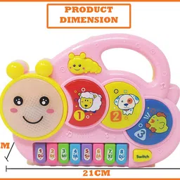 Zest 4 toyz Piano Keyboard Musical Toys with Flashing Lights, Animal Sounds & Songs - Battery Operated Kids Toys (Cute Animals)- ABS Plastic,Multi Color(Pack of 1) image 5