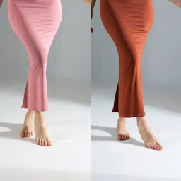 IndianRang Pack Of 2 Stretchable High-Rise Mermaid Fit Saree Shapewear-image-2