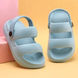 Pine Kids Back Strap Solid Color Clogs - Blue-picture-21