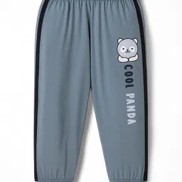 Tango Single Jersey Knit Full Length Lounge Pant With Text Print - Blue-picture-19