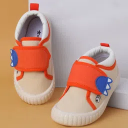 Cute Walk by Babyhug Casual Shoes with Velcro Closure & Animal Applique - Beige-picture-10