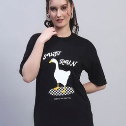 GRIFFEL Women Graphic Printed Drop-Shoulder Sleeves Ultralite T-shirt-picture-48