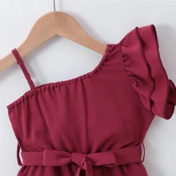 Mark & Mia Sleeveless Solid Jumpsuit - Maroon image 3