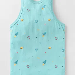 Simply Sinker Knit Sleeveless Vests with Vehicle & Space Print Pack of 3 - Red Yellow & Light Blue image 5