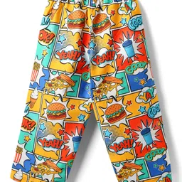 Babyhug Cotton Woven Half Sleeves Co-ords Night Suit with Text Print - Multicolor image 5