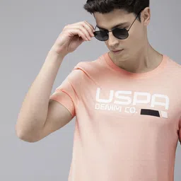 U.S. Polo Assn. Denim Co. Men Brand Logo Printed Pure Cotton Slim Fit T-shirt-picture-30