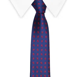 Tossido Blue Woven Design Broad Tie image 3