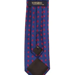 Tossido Blue Woven Design Broad Tie image 2