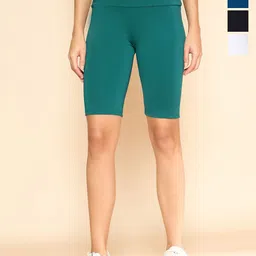 COLOR CAPITAL Pack Of 4 Solid Above Knee Gym Tights image 1