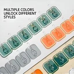 upkaranwale 6Pcs White Textured Self Adhesive Wall Hooks image 4