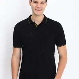 Allen Solly Men Solid Polo Collar Cotton T-shirt-picture-22