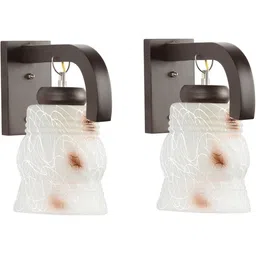 1ST TIME Brown & White Textured Wood Contemporary Abstract Shaped Shaped Wall Lamp-image-42