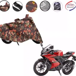 Auto Pearl Polyester Waterproof Two Wheeler Cover for Yamaha R15 V3,(Jungle Print)-picture-34