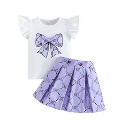 StyleCast x Revolte Girls Printed Top with Skirt Clothing Set-picture-7