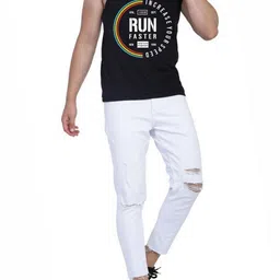 WOOSTRO Men Pack Of 2 Typography Printed Round Neck Cotton Slim Fit T-shirts image 5