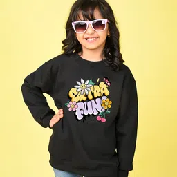 NUSYL Full Sleeves Extra Fun Floral Printed Sweatshirt - Black-picture-26