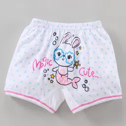 Bodycare Cotton Knit Shorts Polka Dots Print Pack of 4 - White image 2