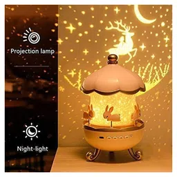 AKN TOYS Night Light, Rabbits Starry Sky Projector, Galaxy Projector,360° Rotation, LED Night Light,USB,Baby 6 Film,5 Colours,for Girls, Children's Room, Star- PACK OF 1 ( COLOR AND DESIGN VARY ) image 4