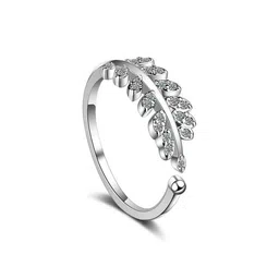 J.S ENTERPRISES Unisex Stainless Steel Leaf Finger Ring-image-65