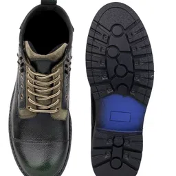 bacca bucci Leather Boots for Bikers Riders Trekking Trail & Hiking with Fur Lining Boots For Men image 4