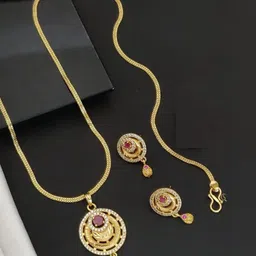 Anouk Gold-Plated Cubic Zirconia Studded Jewellery Set image 2