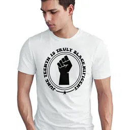 Seekbuylove Men Typography Printed Round Neck Pure Cotton T-shirt image 2