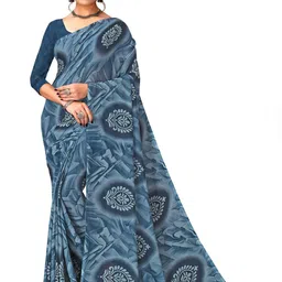 KANOODA Ethnic Motifs Printed Pure Georgette Saree-picture-21