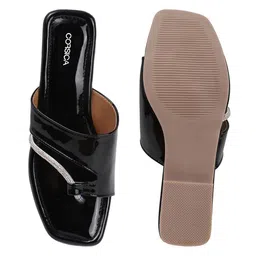 CORSICA Women Embellished Square Toe One Toe Flats image 2