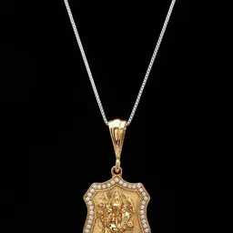 Exotic India Unisex Stone Studded Chaturbhuja Lord Ganesha Pendant-picture-22