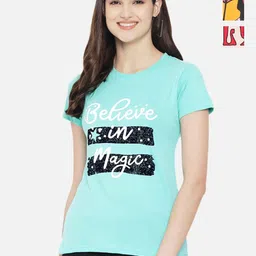 Dreambe Women Pack of 3 Typography Printed Round Neck Cotton T-shirts-picture-29