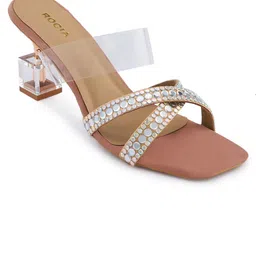 Rocia Women Embellished Block Heel Sandals with Western - Embellished image 4