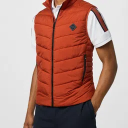 HACKETT LONDON Men Mock Collar Solid Gilet Jacket image 2