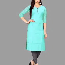 Coft Women Thread Work Crepe Kurta-picture-25
