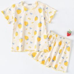 FOREVER FRIDAY Girls Printed Round Neck Top with Shorts-picture-25