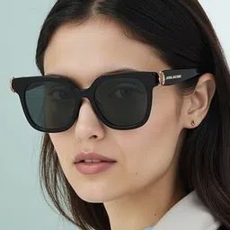 John Jacobs Women Grey Lens & Black Square Sunglasses 236879-image-31