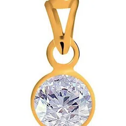 RAVIOUR LIFESTYLE Unisex Circular White Zircon Gemstone Zircon Brass Pendants-image-73