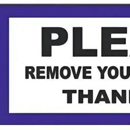 buzzhub Please Remove Your Footwear Sign Board 4x12 Inch for Home, Office, Shop Emergency Sign image 2