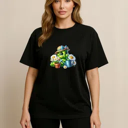Anikmart Women Printed Pure Cotton T-shirt-picture-15